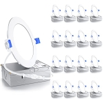 Ensenior 16 Pack 4 Inch Ultra-Thin LED Recessed Ceiling Light with Junction Box @ $97.99
