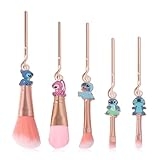 Stich Makeup Brushes Set, WeChip Anime Stich Make Up Brush Set Collection, Stich Stuff for Girls Women – 5pcs Pink