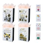 4 Pack Gift Bags with Birthday Card