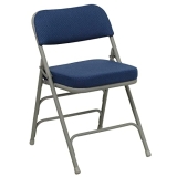 Flash Furniture 2 Pack HERCULES Series Premium Curved Triple Braced & Double Hinged Navy Fabric Metal Folding Chair @ $66.10