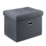 AZARAF Ottoman Storage Ottoman Folding Ottomans Footrest Storage Ottoman Small Footstool Rectangle Bench Cube for Room Living Room Bedroom Grey @ $12.99