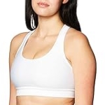 Hanes womens Compression Racerback Sports Bra, White, Large US @ $4.44