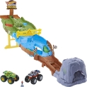 Hot Wheels Monster Trucks Wreckin’ Raceway with 2 Toy Trucks: Bigfoot & Gunkster @ $23.00