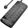 18 Outlets Surge Protector Power Strip – 6 Feet Flat Plug Heavy Duty Extension Cord with 18 Widely Outlets and 4 USB Ports @ $17.99