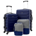 Wrangler 4 Piece Luggage and Packing Cubes Set @ $73.00