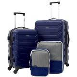 Wrangler 4 Piece Luggage and Packing Cubes Set @ $73.00