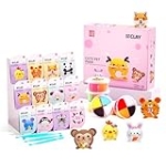 LOUFOR Air Dry Clay Kits – Modeling Clay for Kids, Ultra Light & Soft, Safe & Non-Toxic, DIY Airdryclay Kit with Sculpting Tools and Tutorials, Creatible Art Crafts Toys Gifts for Boys Girls