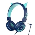 SIMJAR Cat Ear Kids Headphones for School, Wired Boys/Girls Foldable Headphones with Adjustable Headband, 3.5 MM Jack for Online Learning/Travel/Tablet/iPad/Computer @ $6.80