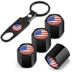 Veharvim American Flag Valve Stem Cap with Wrench @ $2.00