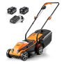 LawnMaster CLM2413A Cordless 13-Inch Lawn Mower 24V Max with 2X4.0Ah Battery and a Charger @ $169.99