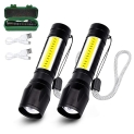 2-Pack USB Rechargeable Flashlight 3 Modes @ $10.00