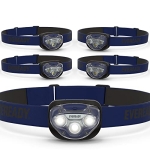 EVEREADY LED Headlamp [5-Pack], Rugged IPX4 Water Resistant Headlamps, Bright Head Light for Camping, Fishing, Power Outage (Batteries Included)