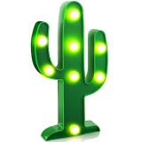 YiaMia LED Night Light LED Cactus Light Table Lamp Light for Kids’ Room Bedroom Gift Party Home Decorations Green @ $5.99
