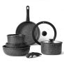 CAROTE 11pcs Nonstick Cookware Set With Detachable Handle @ $69.99