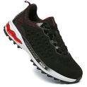 anck Running Shoes for Men Gym Trainers Athletic Shoes Men’s Supportive Walking Sneakers Shoes Cushioned Breathable Lightweight Non Slip Athletic Sneakers Black/Red @ $14.35