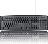 TM Wired USB Full-Size Keyboard USB-A Wired Slim Keyboard with Chocolate Keys Compatible for Windows @ $3.94