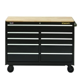 Stanley STST25291BK 300 Series 52 in. x 18 in. x 37.5 in. 9 Drawer Mobile Workbench – Black @ $438.43