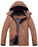 Pooluly Men’s Ski Jacket Warm Winter Waterproof Windbreaker Hooded Raincoat Snowboarding Jackets