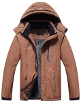 Pooluly Men’s Ski Jacket Warm Winter Waterproof Windbreaker Hooded Raincoat Snowboarding Jackets