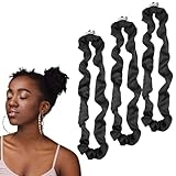 3 Pcs Adjustable Hair Tie Black Satin Hair Scrunchies Hair Elastics No Damage Black Hair Ties for Thick Curly Natural Hair, Ponytails