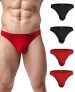 Avidlove Men Underwear Micromodal Bikinis 4 Pack Briefs, Black + Red (FBA), Small @ $11.39