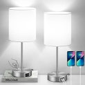 Set of 2 Table Lamps with USB Ports @ $24.99