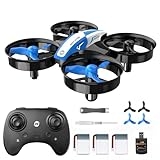 Holy Stone Mini Drone for Kids and Beginners RC Nano Quadcopter Indoor Small Helicopter Plane with Auto Hovering, 3D Flips, Headless Mode and 3 Batteries, Great Gift Toy for Boys and Girls, Blue @ $36.99