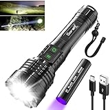 Goreit Flashlights High Lumens Rechargeable, 250000 Lumen XHM77.2 Flash Lights Battery Powered LED Flashlight, Handheld Tactical Flashlight, Super Bright Waterproof Flashlight for Camping Emergency @ $16.50