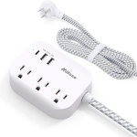 Cruise Essentials Power Strip USB – Flat Plug Power Strip with 3 Outlets 3 USB Ports(1 USB C PD20W) @ $8.98