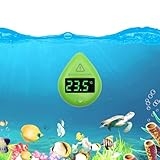 Aquarium Temperature Alarm Monitoring Tool Mini Digital Alarm Thermometer Fish Tank Mini Terrarium Tank Turtle Tank Tropical Fish Bowl Digital Thermometer Accurate LED Display to ±0.9℉