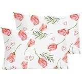 YIYEA King Size Pillow Cases Set of 2, Ultra Soft Double Brushed Microfiber Pillowcases King, Floral Bed Pillow Covers, Fade Resistant, Easy Slip-On (20″x36″)