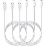 Apple USB Lightning Cable 3Pack 3FT Apple Charger Wire iPhone Fast chaging Cable Apple MFi Certified for iPhone 14/13/12/11 Pro Max/XS MAX/XR/X/8/7/Plus/6S/6/SE/5S/iPad @ $1.05
