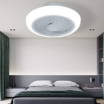 PINFM Low Profile Ceiling Fan with Lights Flush Mount Ceiling Fan with Remote Control LED Dimming @ $64.40