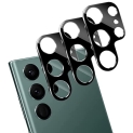 [ 3 Pack] Wolsiamc Designed for Samsung Galaxy S22 Ultra Camera Lens Protector Tempered Glass,[Case Friendly][New version][Scratch-Resistant][Easy Installation] -Black