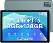 Android 13 Tablet, 10.1 inch Tablet 8(4+4) GB&128GB Storage(Expand to 512GB), Dual 13MP+5MP Camera, 6800mAh @ $60
