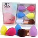 BEAKEY 4+1Pcs Makeup Sponges with Powder Brush @ $6.99