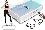 POWET Vibration Plate Exercise Machine for Weight Loss, Woukout & Lymphatic Drainage – Whole Body Vibrating with 99 Speed Levels & 5 Pre-Set Modes – Supports Up to 400lbs, Ideal for Home Use