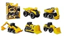 CatToysOfficial, CAT Little Machines Toys with 5pcs – Dump Truck, Wheel Loader, Bulldozer, Backhoe, and Excavator Vehicles, Cake Toppers, Playset for Kids Ages 3 and up,Yellow @ $5.99