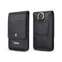 HUAZHIMAO Large Cell Phone Holster Men PU Leather Phone Vertical Holster with Belt Loop Purse Belt Clip Pouch Bag Case Cellphone Holder Cover for iPhone Samsung Galaxy Huawei (Black) @ $7.20