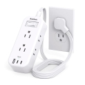 Travel Power Strip with USB – Flat Plug Extension Cord @ $9.99
