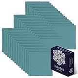 BAMBOO QUEEN 48 Pack Face Towels, Teal, 8×8 Inch (48 Pack,Box Set) @ $19.99 ($0.42 / Count)