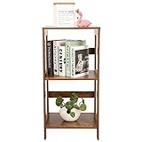 KOOTEBRWOL Bookshelf, Simple Style Two-Layer Bookshelf, Double-Layer Grid Indoor Storage Shelf, Home Bookshelf for Bedrooms,Living Rooms, Offices and Other Small Spaces (Brown Yellow) @ $24.30