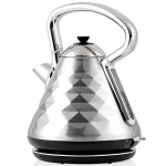 Ovente Electric Kettle Hot Water Boiler Stainless Steel 1.7 L Automatic Shut-Off 1500W Cleo Collection Cool Touch Handle Portable Brew Coffee Maker Tea Heater w/ Boil Dry Protection Brushed KS755BR @ $39.66
