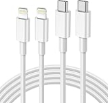 USB C to Lightning Cable [Apple MFi Certified] 2Pack 6FT iPhone Fast Charger Cable Power Delivery Type C Charging Cord Compatible with iPhone 14 13 12 11 Pro Max X XS XR 8 7 6s Plus SE，White @ $2.55