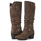 GLOBALWIN Women’s Camel Western Knee High Cowboy Cowgirl Boots 8.5M @ $25.99