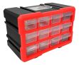 Performance Tool W5912 12-Drawer Interlocking Storage Cabinet with Ball Bearing Slides for Garage @ $10.89