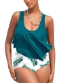 I2CRAZY Cute Ruffled Flounce Bikinis for Teen Girls Flowy Juniors High Waisted Bathing Suits Tankini Swimsuits for Women-S @ $9.99
