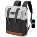 Orvilly Laptop Tote Backpack for Women – Stylish, Lightweight Daypack for College, Work and Travel – Fits 15.6 Inch Netbook – Black @ $11.88