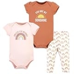 Hudson Baby Unisex Baby Cotton Bodysuit and Pant Set, Sunshine Rainbows Short-Sleeve, 9-12 Months @ $5.00