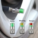 4pcs Car Tire Valve Cap Tire Pressure Table Tire Gauge Monitoring Warning Cap @ $2.99